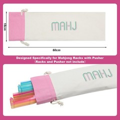 Sunnymove 3 Pcs Empty Mahjong Canvas Bag Gift Embroidered American Mahjong Set