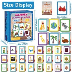 gisgfim 50 Pairs Memory Matching Game Bible Concentration Memory Card Games
