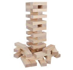 Giant Tumble Tower Outdoor Game 54 Wooden Blocks Stacks 4+ Feet