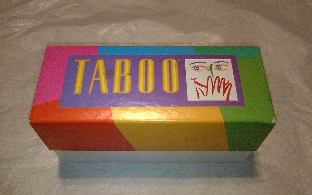 Taboo word Game 1999 Set compact travel size set vintage taboo game