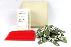 Vintage Anagrams Win-A-Word Board Game by Whitman Incomplete Parts
