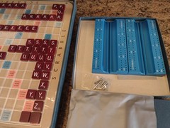 Deluxe Selchow&Richter Turntable Scrabble Game Complete 100 Tiles 4 Trays Pins