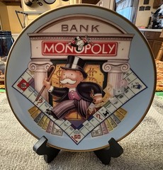 Franklin Mint Monopoly Game 60th Anniversary Millionaire’s Wooden Wall Clock