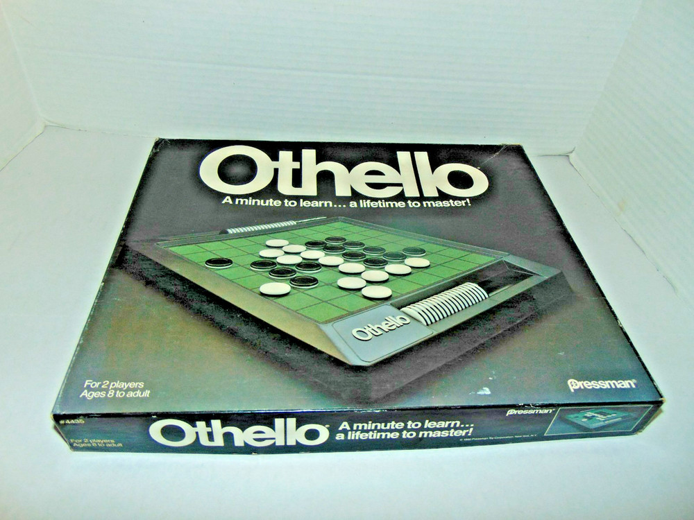 Vintage, Othello Pressman, 1990, Version Strategic Board Game, Complete