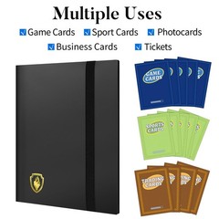 Card Binder 9 Pocket, Fabmaker 396 Pockets 9.8 x 1 x 12.1 inches, Blue