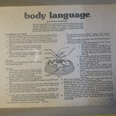 Body Language Milton Bradley Board Game 3-6 Players Ages 9+ 1975 Plastic