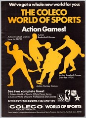1970 Coleco Industries World of Sports Action Games Vintage Toy Ad NHL NBA