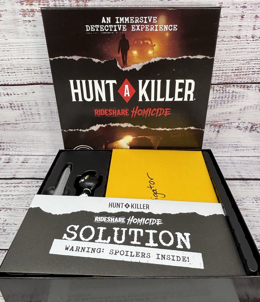Hunt A Killer Rideshare Homicide Board Game Immersive Detective Mystery Game