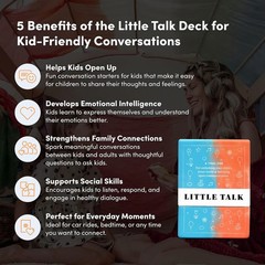 Little Talk Conversation Cards for Kids – 170 Prompts for Social Skills, Family
