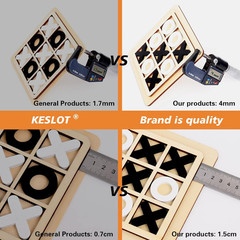 Wooden Board Tic Tac Toe Game XO Table Toy Classical Family Children Puzzle Game
