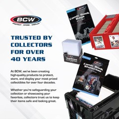 BCW Collectible Card Bin (2-Pack, Gray) | Holds 3200 Cards Each | Includes 4 …
