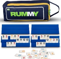 Classic Rummy Cube Game Set for 2-10 Players – Portable & Durable Canvas Bag
