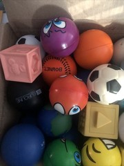 Lot OF 50+ BALL, SQUARES,! Must See! 3LB OF TOYS