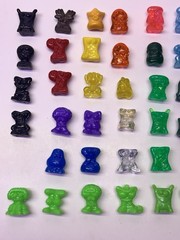 Crazy Bones Lot of 41 Figures Vintage Metallic, Transparent, And Opaque￼