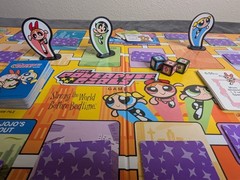 The Powerpuff Girls Saving The World Before Bedtime 2000 MB Vintage Board Game.