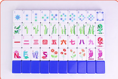 NEW! Vibrant Layered Mahjong Tiles – Full American Set 160Tiles – blue acrylic