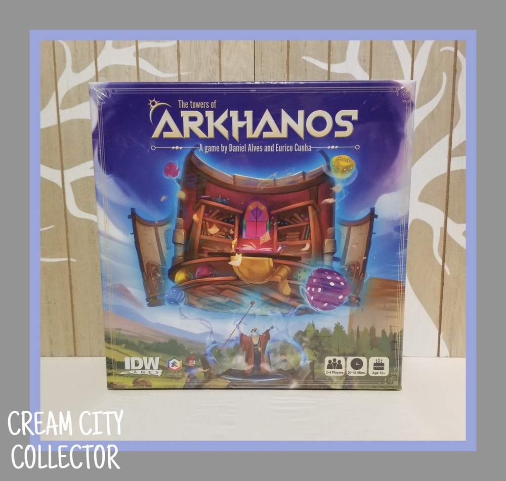 New! The Towers of Arkhanos Board Game IDW Games Wizard Dice Build Harry Potter