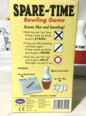 2003 SPARE-TIME BOWLING DICE GAME IN BOX- 100% COMPLETE- By THINKFUN, INC