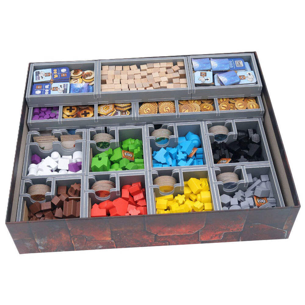 Folded Space Game Inserts for Age of Innovation Board Game Organized Setup