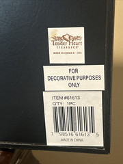 Vintage 2001 Tender Heart Treasure Parcheesi Board 11″ Square Game Board Decor