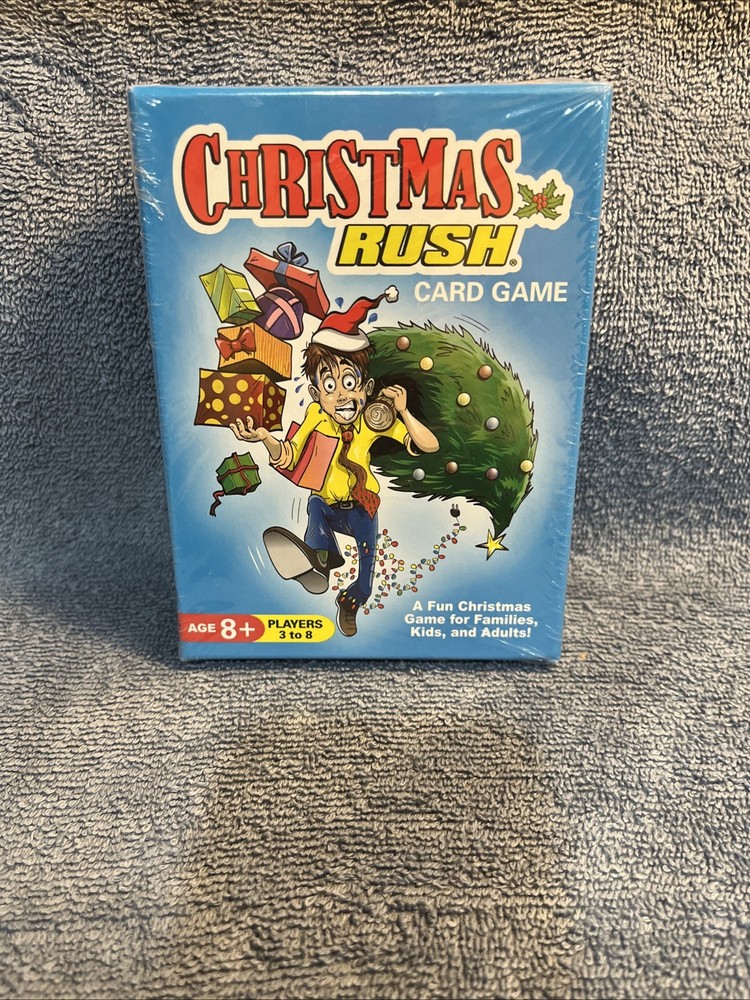 Christmas Rush Card Game 3 to 8 Players Ages 8 New Sealed Box Christmas Gift