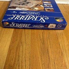 Scrabble Deluxe Rotating Turntable Board Game 1987-only 68 Letters and 3 trays