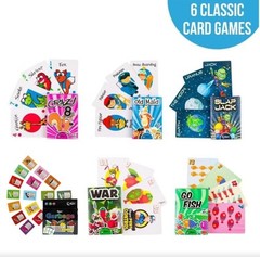 5 Pack Regal Games Card Games for Kids – Go Fish, Crazy 8’s, Old Maid, Slap Jack