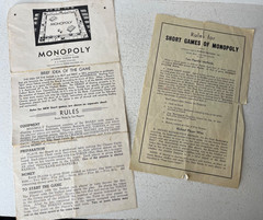 All ORIGINAL WWII Era Monopoly Game Composite Wood Pieces