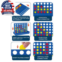 The Classic Game of Connect 4 Game for 2 Players; Connect 4 Grid Get 4 in a Row