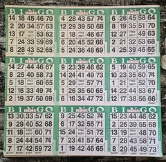 9 On 5 Up Standard Color Collation Bingo Paper Cards 50 Books American Games