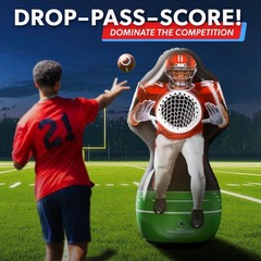 Inflataman Football Challenge: Inflatable Touchdown Toss Game for 1-4 Players
