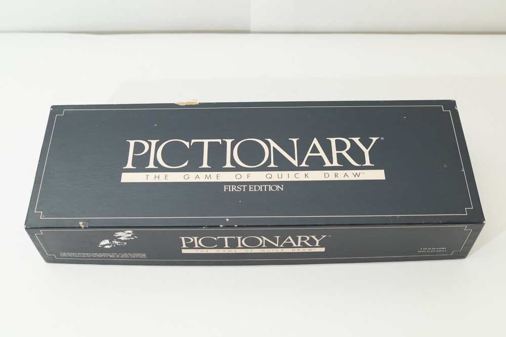 First Edition – Boxed PICTIONARY Drawing Game Original Vintage 1985 – COMPLETE 9