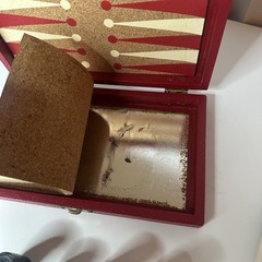 Vintage Antique Cardinal Compact Travel Backgammon Set (Including Manual)