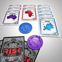 Risk Strike Fast Fierce World Domination Cards Dice Strategy Board Game Hasbro