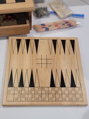 Board Game Set – 10 in 1 Tabletop Wood Game Center With Game Pieces