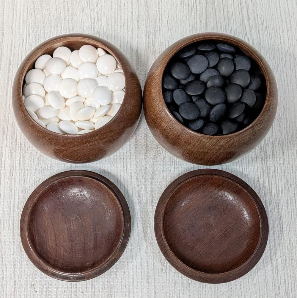 Go Stones Clam Shell 173pcs Size31 Nachiguro Black 183pcs & Go Bowl Set Japan