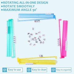 Multicolored Acrylic Mahjong Racks with Pushers and Tile Holders American Style