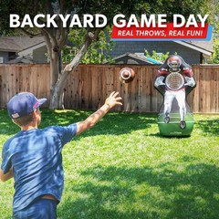 Inflataman Football Challenge: Inflatable Touchdown Toss Game for 1-4 Players