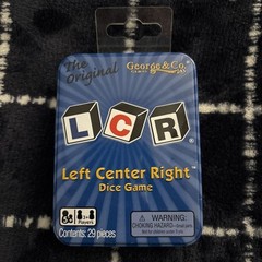 The Original LCR Left Center Right Dice Game Blue Tin George & Company