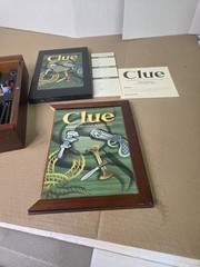 CLUE Vintage Game Collection Wooden Bookshelf Edition (Pieces/Board Sealed) NEW