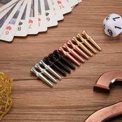 Gejoy 20 Pieces Metal Cribbage Board Pegs Fit 1/8 Holes inches, Silver