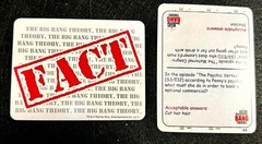 2014 The Big Bang Theory Fact or Fiction Card Game 90 Cards 180 Trivia Questions
