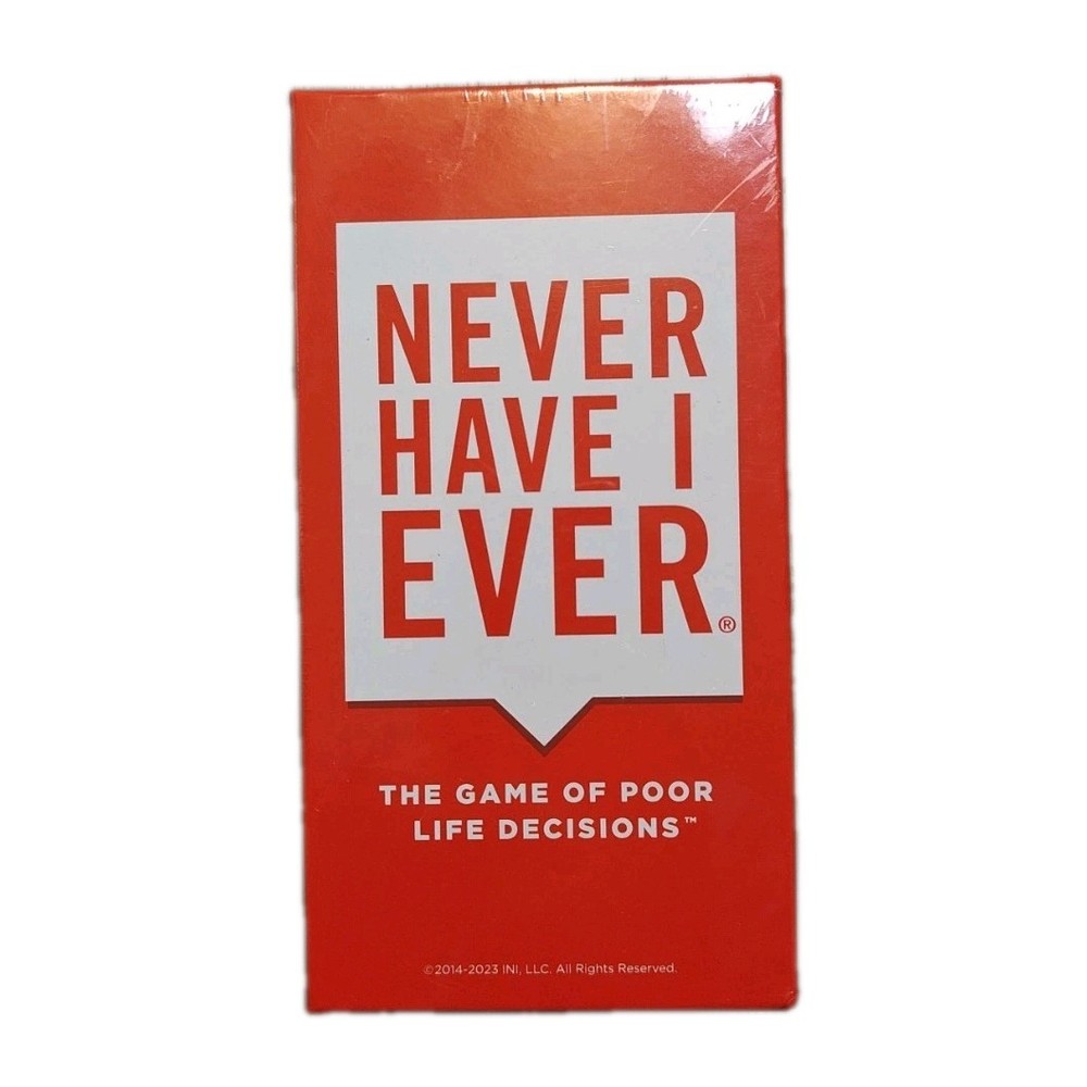 Never Have I Ever Card Game: The Game of Poor Life Decisions NEW FACTORY SEALED!