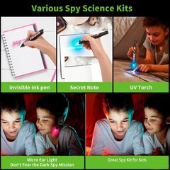 Night Vision Goggles Spy Kit, 4 Pcs Spy Gear Toys Set, Cool Night Mission Gog…