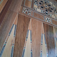 Mediterranean Backgammon & Checkers Set Marquetry Mother Of Pearl Inlay 20″