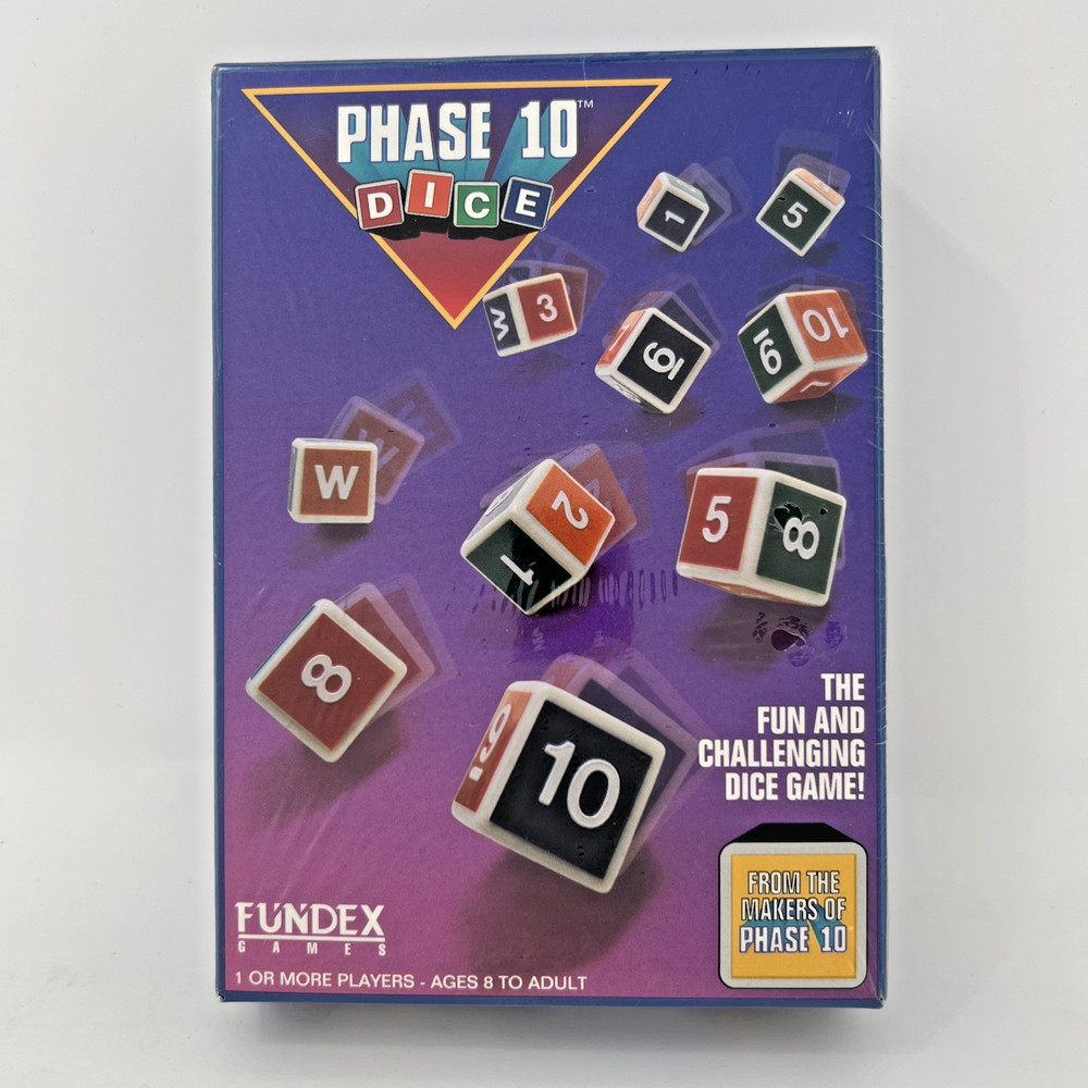 Phase 10 Dice – Fundex Games (1993) Vintage New Sealed