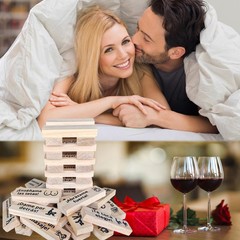 Spanish Blocks Tower Game 48 Pcs for Adult Couples – Fun Stacking