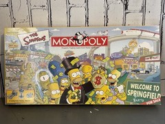 Hasbro Monopoly The Simpsons Edition Board Game Near Complete 2001 Pewter Bart