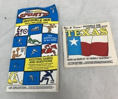 yes and know invisible ink booksand Sports Trivia Game book