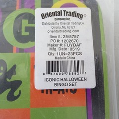Oriental Trading Co Halloween Bingo Cardstock Game-2pks (23pcs/pk) 6″x7″